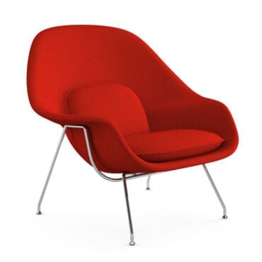Knoll - Poltrona Womb Relax struttura cromata tessuto cat.B