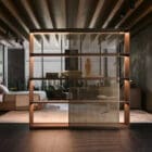 Molteni Libreria Ava eucalipto con LED 2 Longho Design Palermo