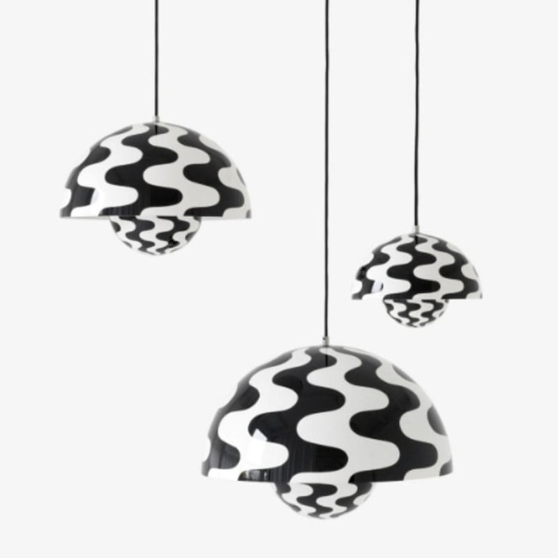 &Tradition Lampada a sospensione Flowerpot VP1 black white pattern 1 Longho Design Palermo