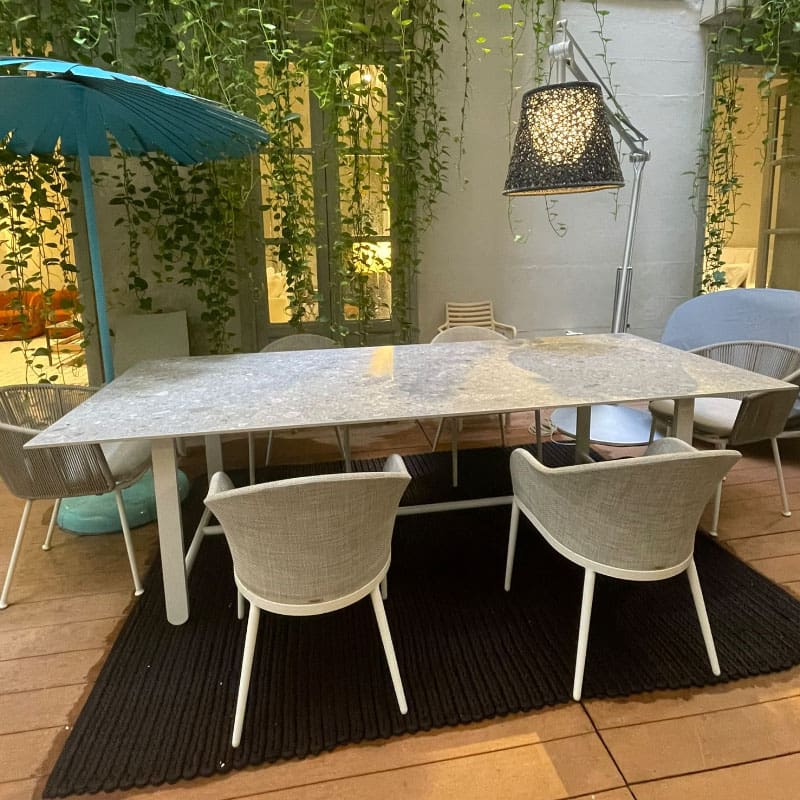 Talenti Tavolo da pranzo Riviera top Ceppo di grè 260x110 Longho Design Palermo